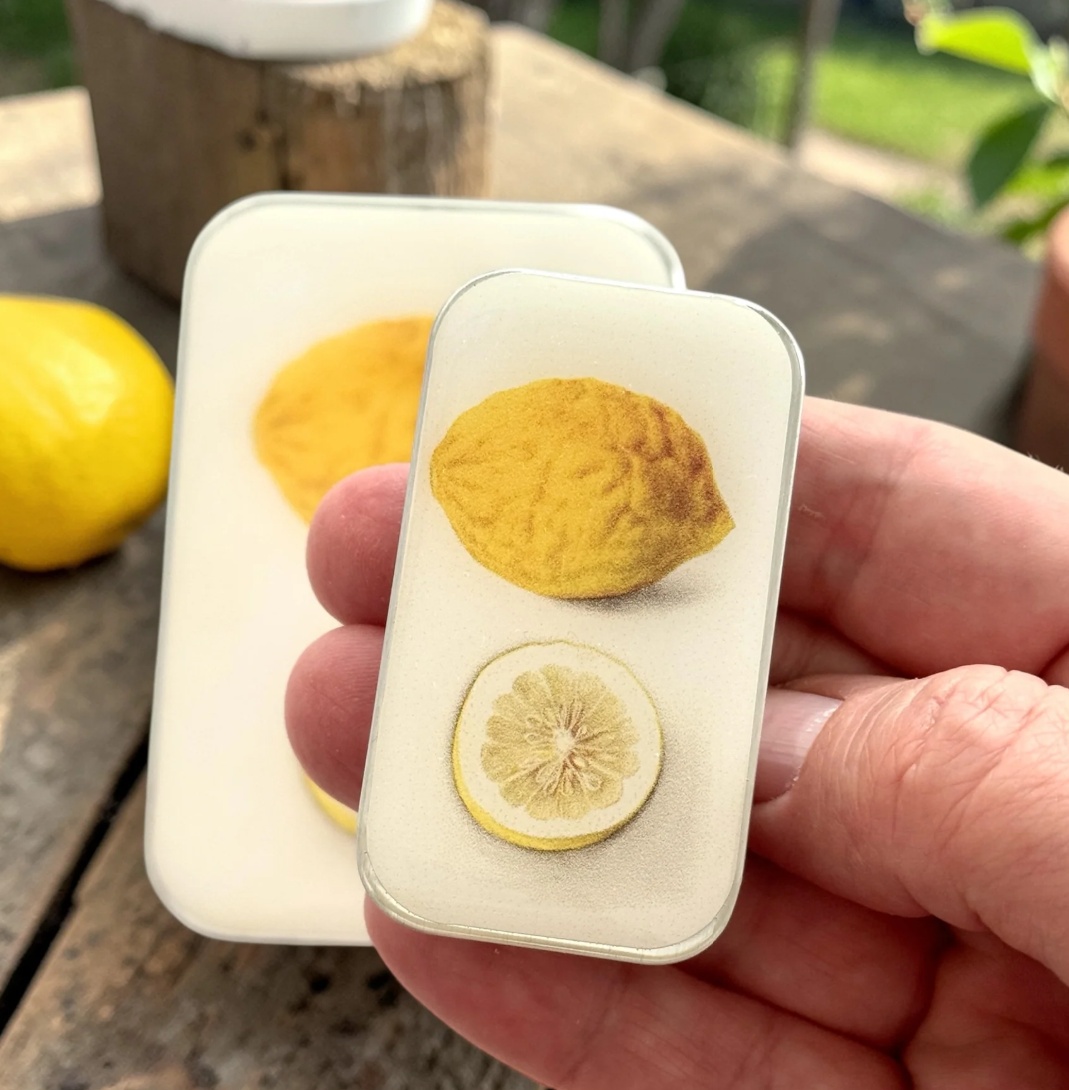 Krabička na pomůcky malá - Citrony