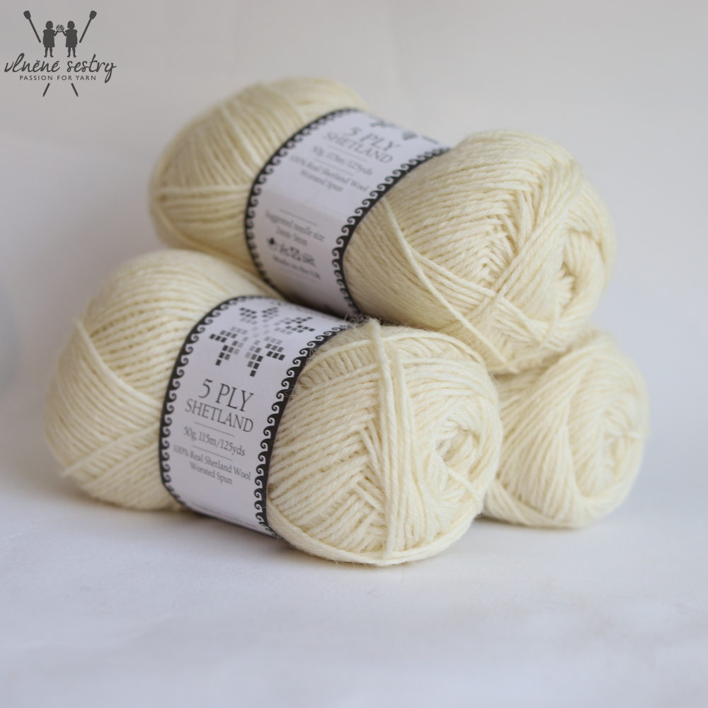 5 ply Shetland - White