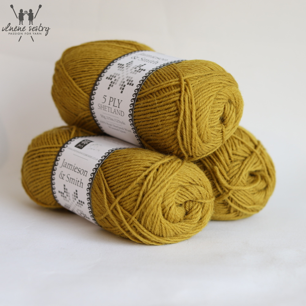 5 ply Shetland - Mustard