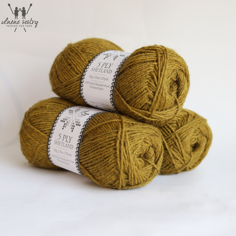 5 ply Shetland - Mustard Twilight