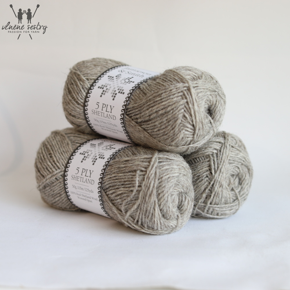 5 ply Shetland - Natural Grey