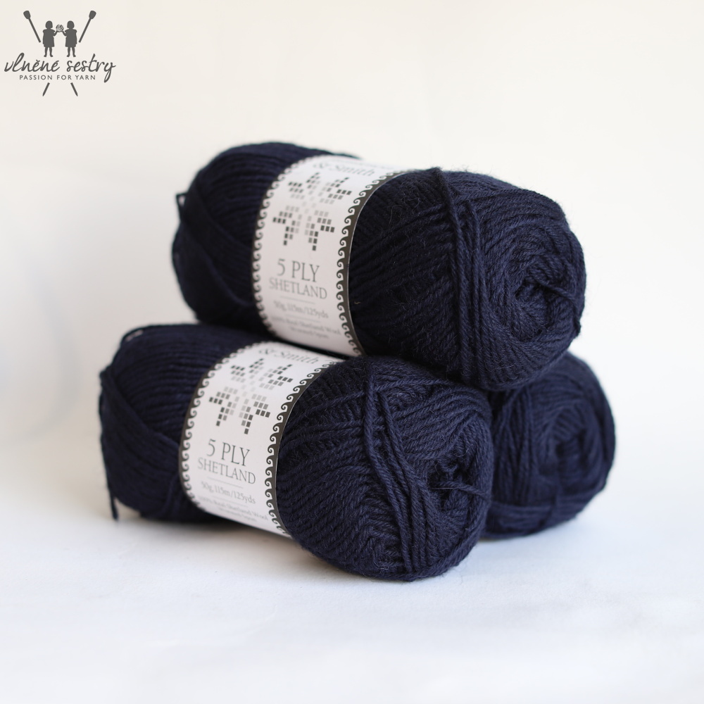 5 ply Shetland - Dark Navy