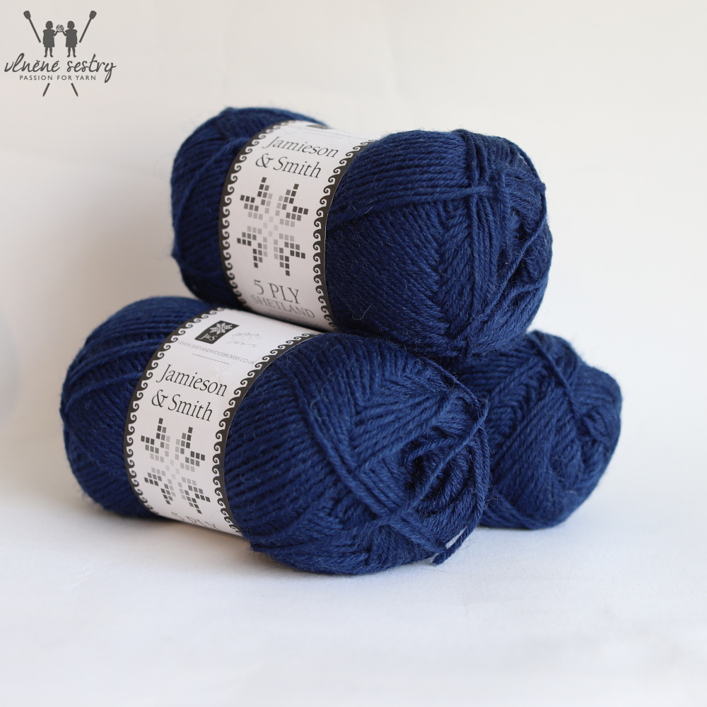 5 ply Shetland - Navy