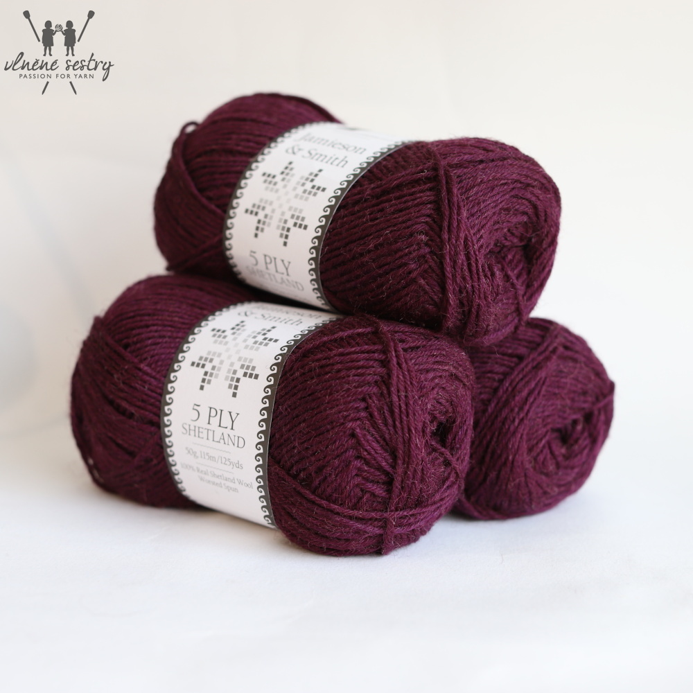 5 ply Shetland - Aubergine