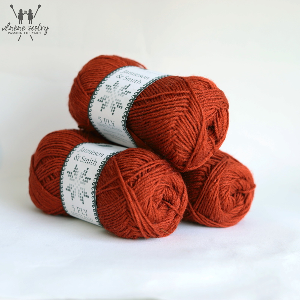 5 ply Shetland - Rust