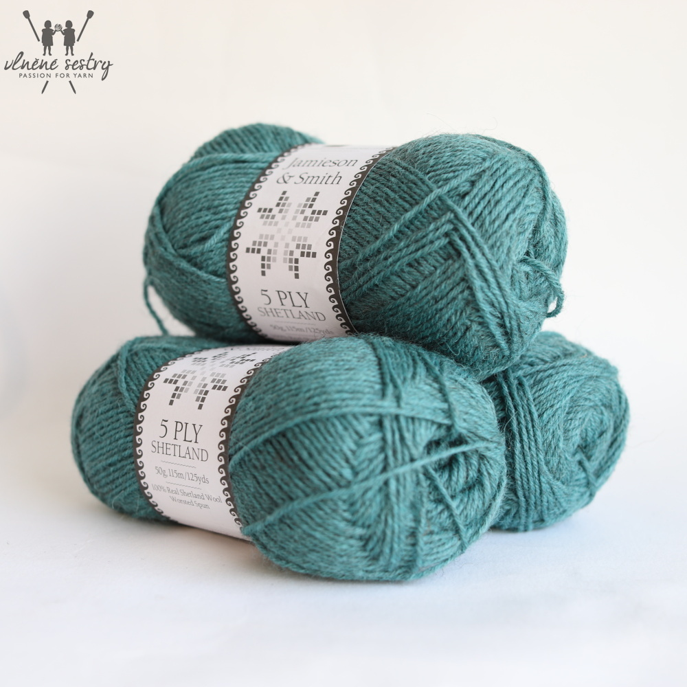 5 ply Shetland - Turqoise Twilight
