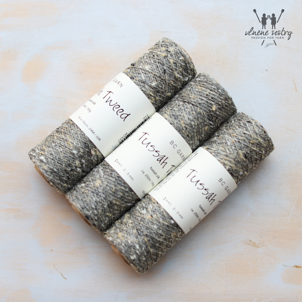 Tussah Tweed 12  Grey Tweed Mix