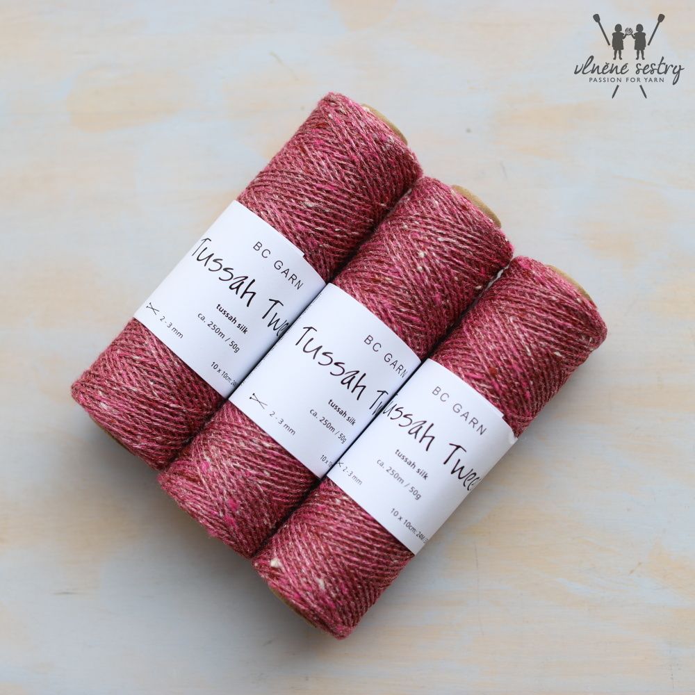 Tussah Tweed 32 Bordeaux-creme-mix