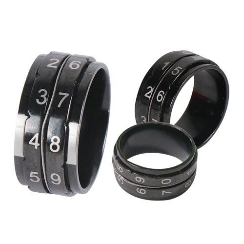 Počítadlo řad - prsten černý 8 (18.2 mm)