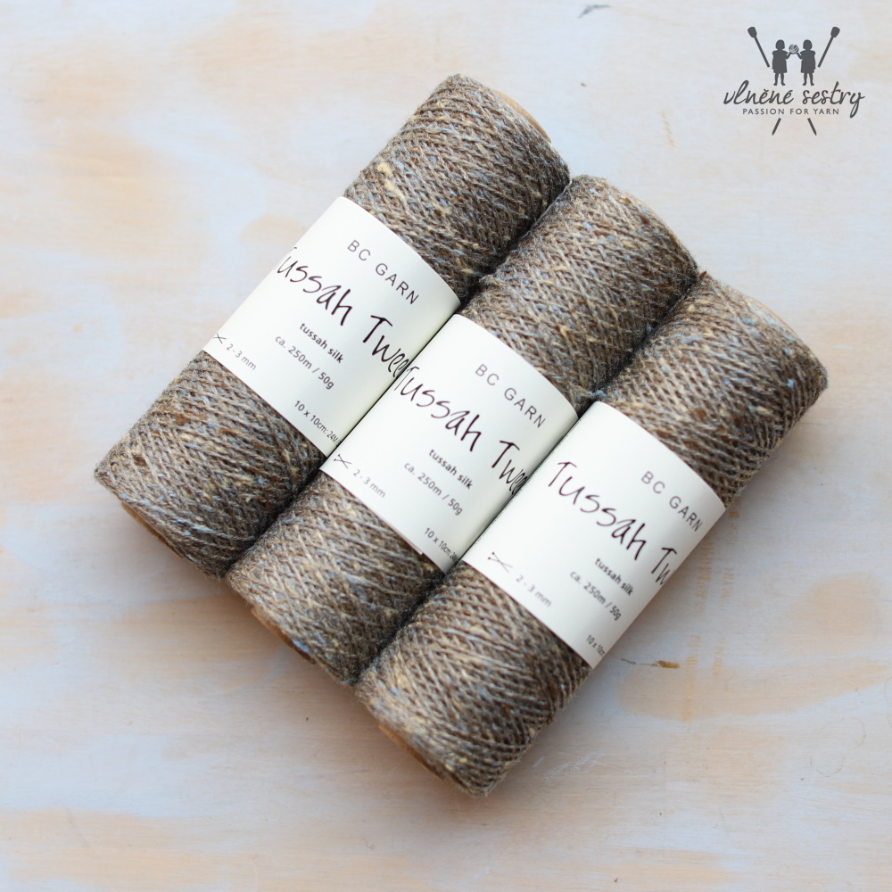 Tussah Tweed 19 brown grey nature mix
