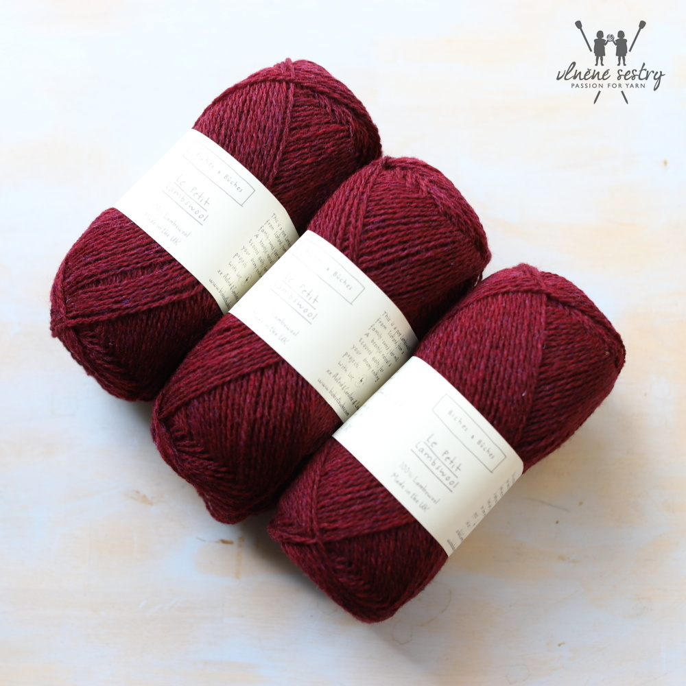 Le Petit Lambswool - Burgundy Grey