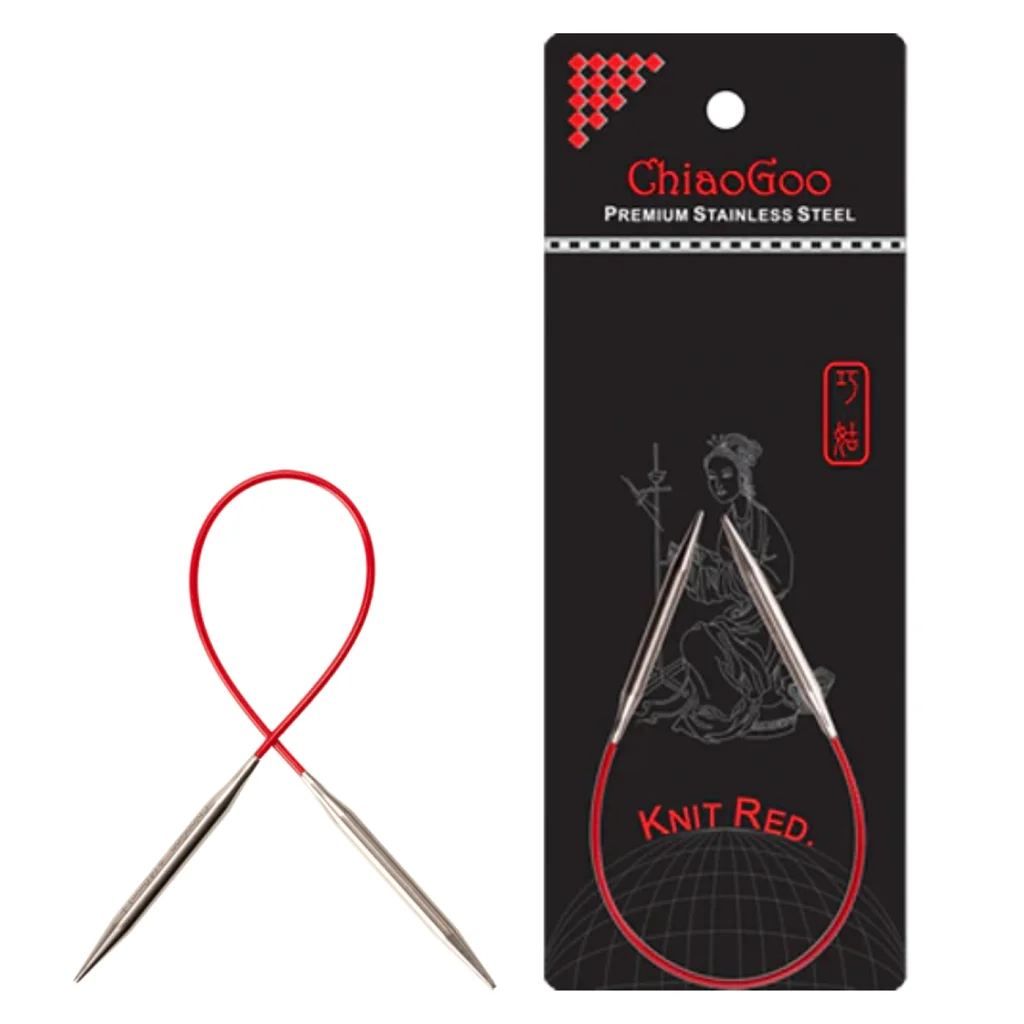 Pevné jehlice Knit Red - 2 mm/23 cm