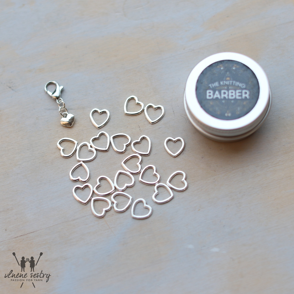 The Knitting Barber - značkovače Srdíčka