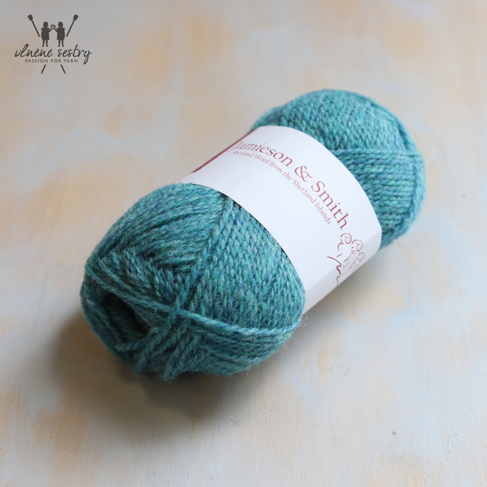 2 Ply Jumper Weight FC 34 mix Bright Turquoise Mix